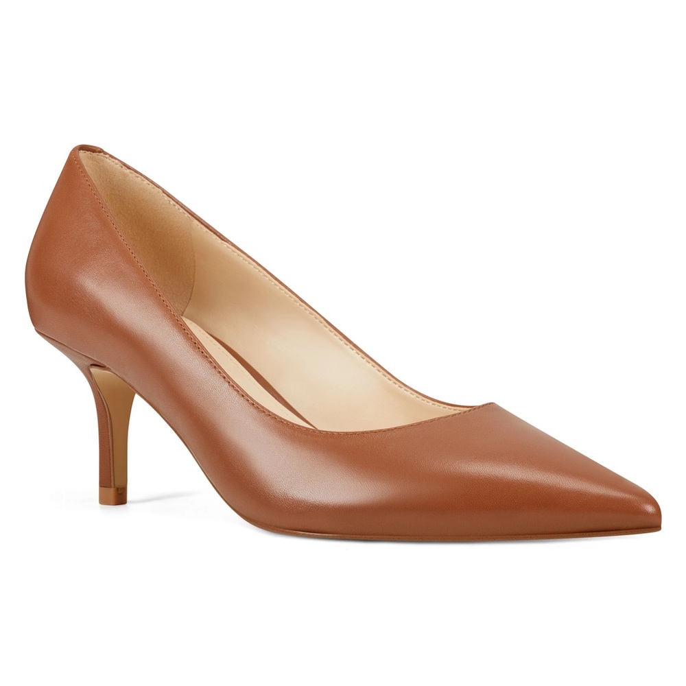 *NEW* Nine West Arlene Pointy Toe Pumps/ Light Brown Leather/ US7.5